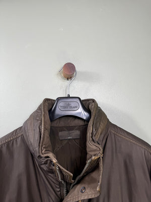 Stone Island Khaki Ghost Panno Tinto Mussola Gommata Jacket