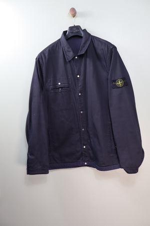 Stone Island Navy/Black Reversible Heavyweight Overshirt