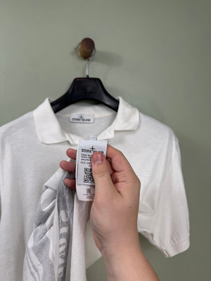 Stone Island White Marina Polo