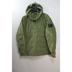 Stone Island Green Striped Nylon Metal Shadow Project Smock