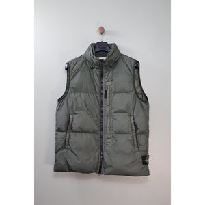 Stone Island Green Crinkle Reps Gilet