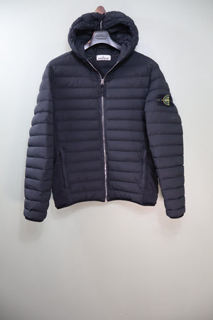 Stone Island Black Loom Woven Down Jacket