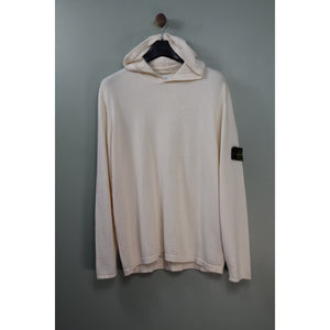 Stone Island Pastel Yellow Waffle Knit Hoodie