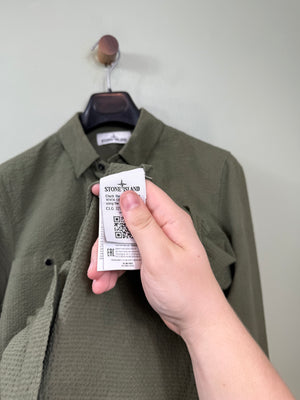 Stone Island Green Button Overshirt