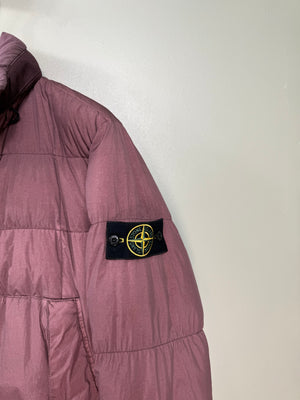 Stone Island Purple Crinkle Reps Down Jacket