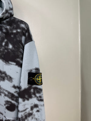 Stone Island Blue Organic Camo 1/4 Zip Hoodie