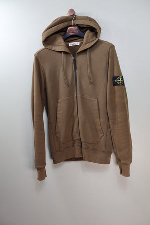 Stone Island Khaki Zipped Hoodie