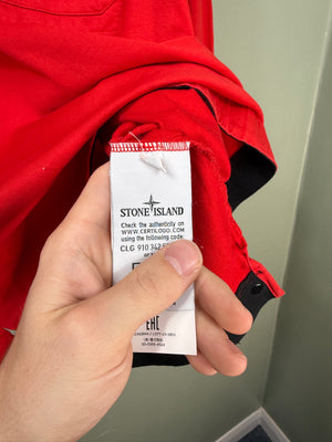 Stone Island Red 1/4 Zip Jumper