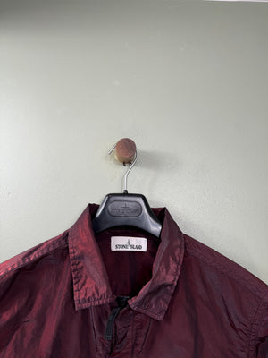 Stone Island Red Nylon Metal Weft Overshirt