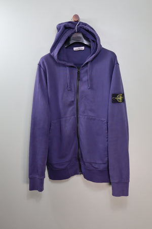 Stone Island Purple Zipped Hoodie
