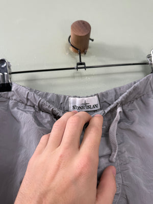 Stone Island Silver Nylon Metal Swim Shorts