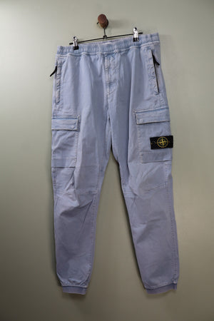 Stone Island Baby Blue RE-T Cargo Bottoms