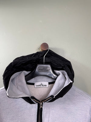 Stone Island Grey 1/2 Zip Hoodie