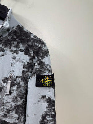 Stone Island Blue Earth Camo 1/4 Zip Jumper