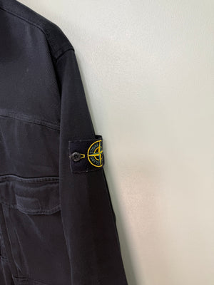 Stone Island Black 1/2 Zip Smock