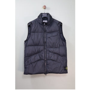 Stone Island Black Crinkle Reps Down Gilet