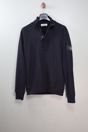 Stone Island Black 1/4 Zip Jumper