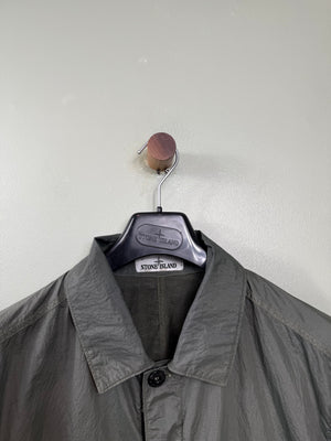 Stone Island Khaki Seersucker Overshirt