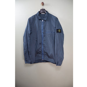 Stone Island Blue Nylon Metal Overshirt