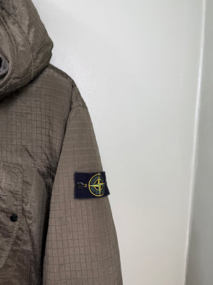 Stone Island Khaki Macro Ripstop Nylon Metal Primaloft Smock