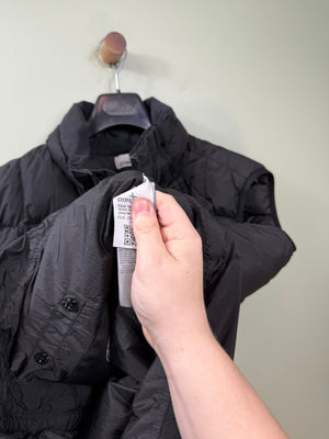 Stone Island Black Crinkle Reps Down Gilet