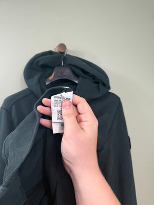 Stone Island Dark Green Zipped Hoodie