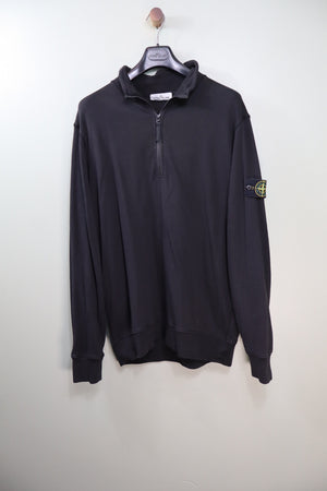 Stone Island Black 1/4 Zip Jumper