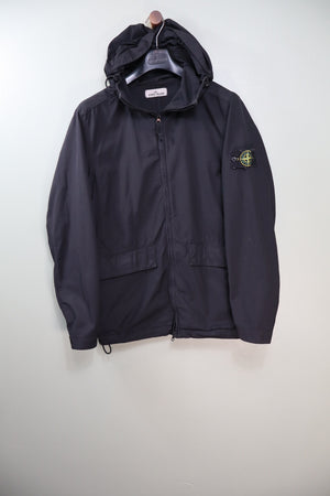 Stone Island Black Nylon Cotton Batavia Jacket