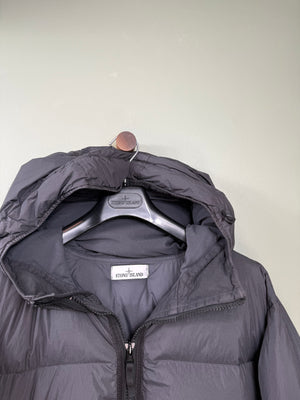 Stone Island Charcoal Grey Crinkle Reps Down Jacket