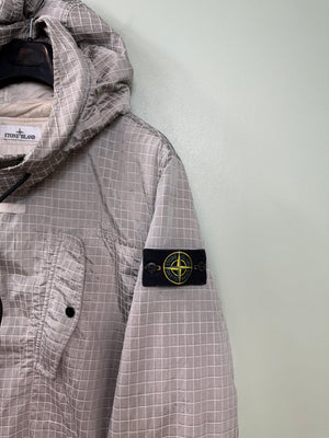 Stone Island Grey Macro Ripstop Nylon Metal Smock