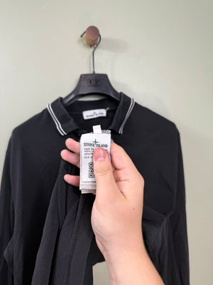 Stone Island Black Slim Fit Polo