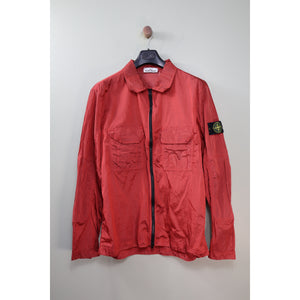 Stone Island Red Nylon Metal Overshirt