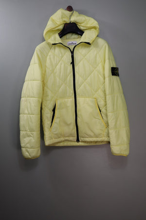 Stone Island Yellow Quilted Micro Yarn Down Jacket