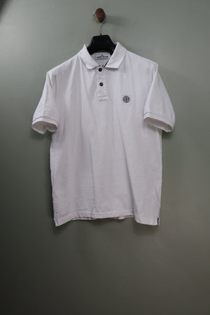 Stone Island White Regular Fit Polo