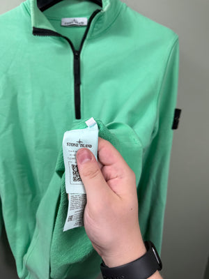 Stone Island Green 1/4 Zip Jumper