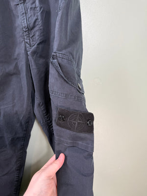 Stone Island Black RE-T Ghost Cargo Bottoms