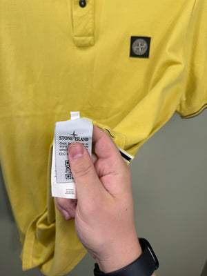 Stone Island Yellow Slim Fit Polo
