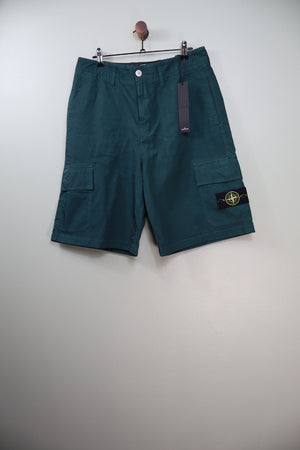 Stone Island Green LO-W Cargo Shorts