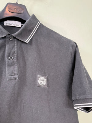 Stone Island Black Slim Fit Polo
