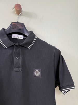 Stone Island Black Slim Fit Polo