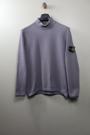 Stone Island Grey Mock Neck Jumper