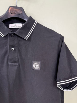 Stone Island Black Slim Fit Polo