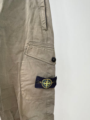 Stone Island Khaki RE-T Cargo Bottoms