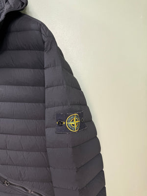 Stone Island Black Loom Woven Down Jacket