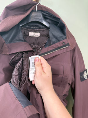 Stone Island Burgundy Tank Shield Jacket