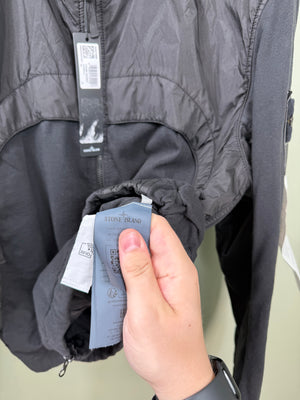 Stone Island Black Crinkle Reps + Jersey 250 Jacket