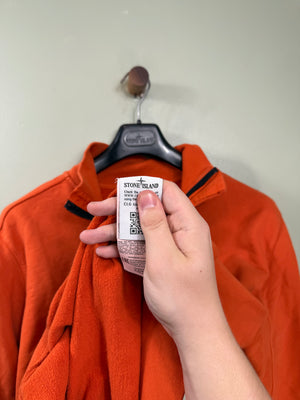 Stone Island Orange 1/4 Zip Jumper
