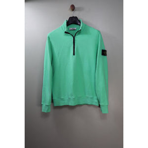 Stone Island Green 1/4 Zip Jumper