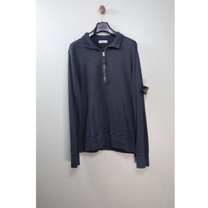Stone Island Navy 1/4 Zip Jumper