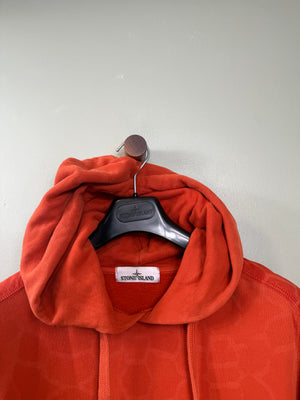 Stone Island Orange Honeycomb Hoodie